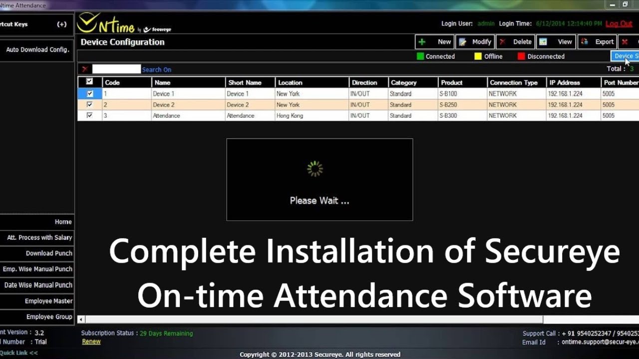 Полная установка программного обеспечения Secureye Ontime для учета рабочего времени | Пошаговое ...
