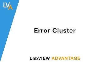 How to use Error Cluster - LabVIEW