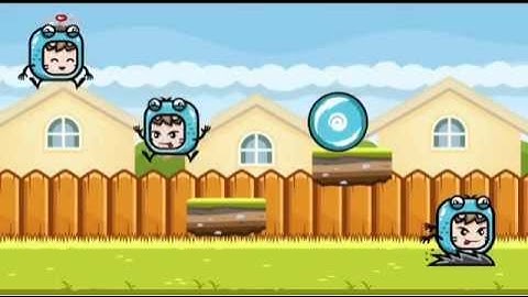 Blue frog mascot boy game character - Sprite Sheets Demo