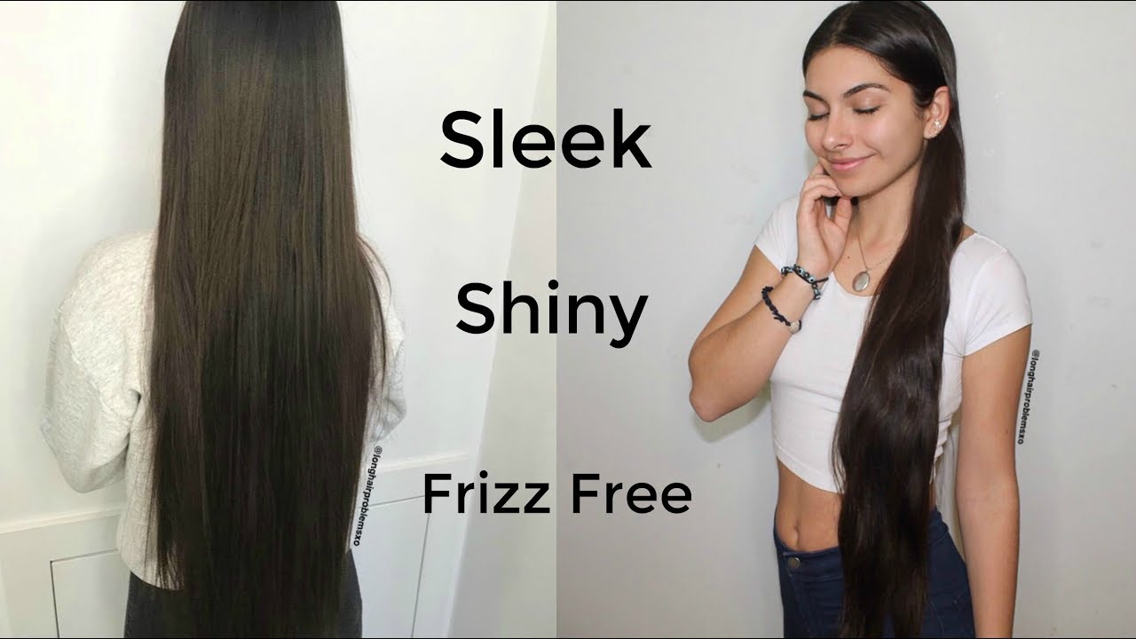 How I Keep My Hair Sleek, Shiny, and Frizz Free! - YouTube