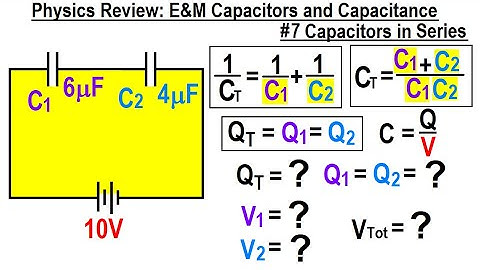 Physics Review: E&M Capacitors and Capacitance #7 Capacitors In Series