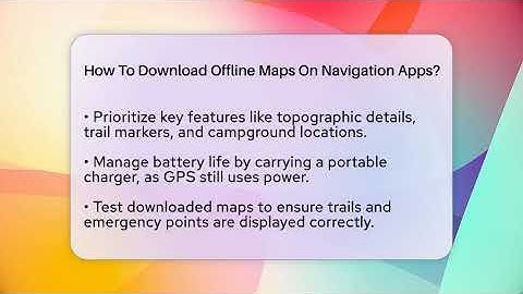 How To Download Offline Maps On Navigation Apps? - Exploring Campgrounds