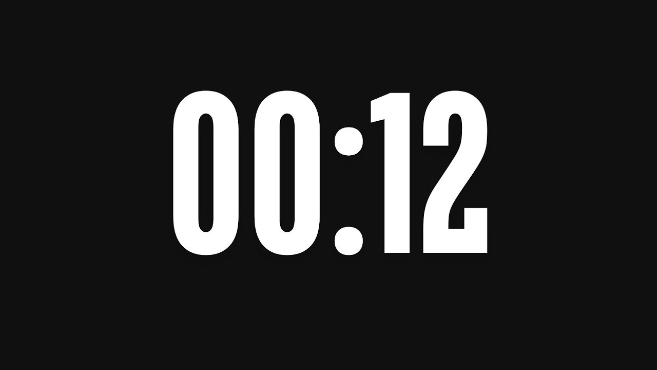 12 Seconds Timer & Alarm - Countdown - Full HD - YouTube