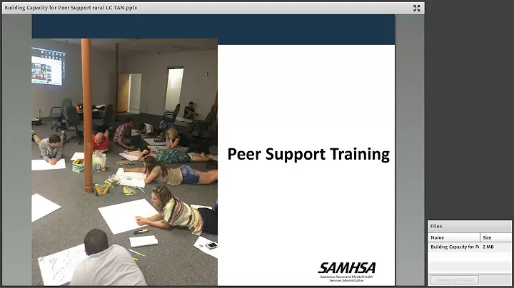 Rural Mental Health LC – Building Capacity for Peer Support