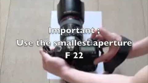 How to Check your Camera sensor for dust