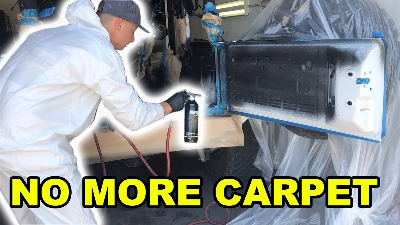 Painting Jeep JK Floors w Upol Raptor Liner Bed Liner YouTube