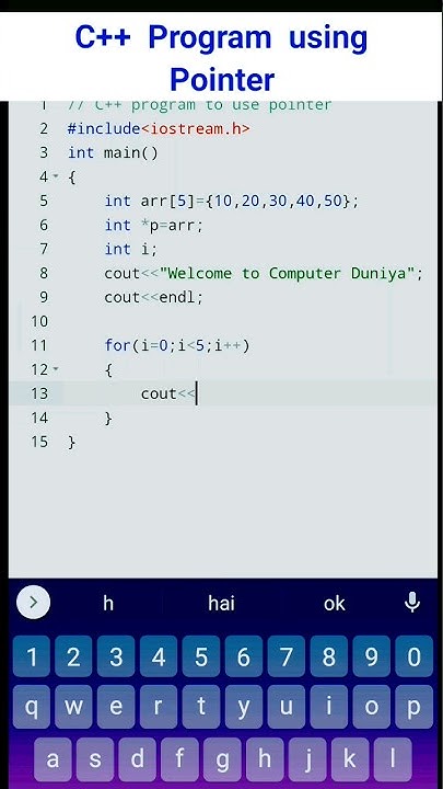 How to use Pointer in C++🤔 program | Array | loop #coding #cpp # ...