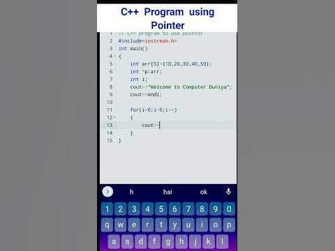 How to use Pointer in C++🤔 program | Array | loop #coding #cpp # ...