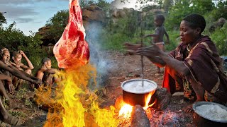 Hadzabe Tribe Made It Again | African Village Life | Cooking Most Delicious Village Food for Lunch