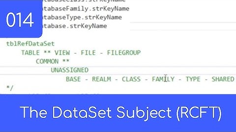 014 - The DataSet Subject - SQL Master Data Mangement