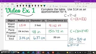 Math 7 ~ Applications of Circumference
