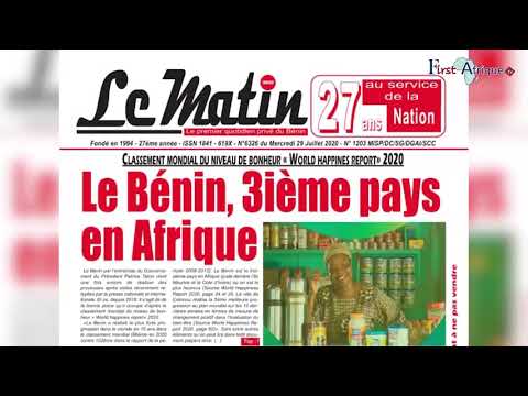 First Afrique Tv vous présente La REVUE DES TITRES du Mercredi 29 Juillet 2020