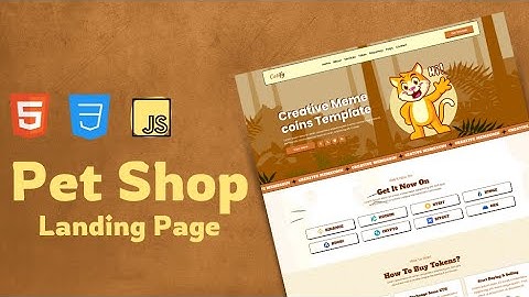 Create a Pet Shop Website Design Template Using HTML CSS and JavaScript | Amazing Website Design