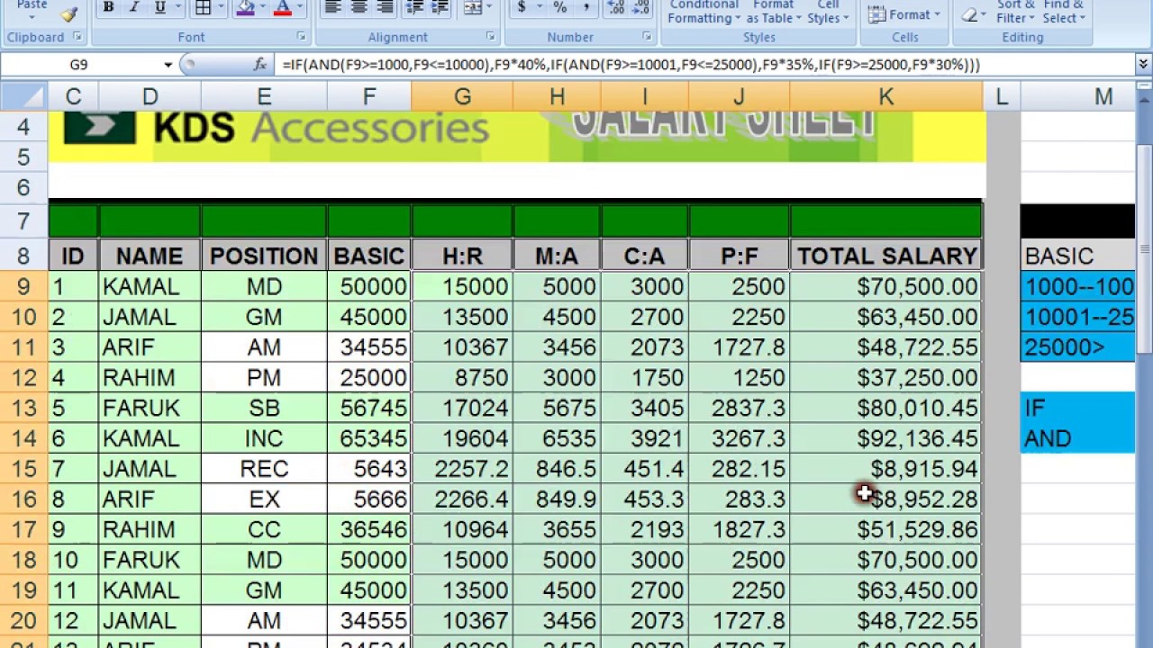 pay yearly slip Bangla sheet Microsoft to How using make Excel salary in