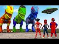 Scary Teacher 3D vs Team Superhero Dinosaurs in Jurassic Word | (Funny Live Action)