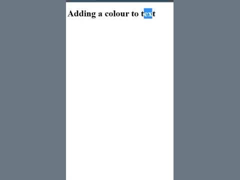 Adding a color to a text using html - YouTube
