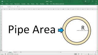 Cross Sectional Area of a Hollow Pipe in Excel