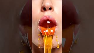 Citrus Jelly Explodes on Her Lips 🍊💦#asmr  #eating#satisfying #relaxing #foodart  #mukbang