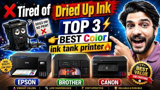❌Tired of Dried Up Ink problem TOP 3⚡👉 BEST Color ink tank printer🔥 EPSON, BROTHER AND CANON