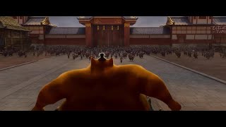 Storming the palace to free Sumo (Paws of Fury: The Legend of Hank)