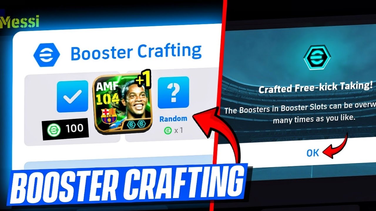 How To Use BOOSTER CRAFTING 🤔 eFootball 2025 YouTube