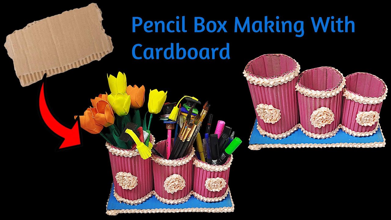 DIY Desk Organizer from Cardboard | Best Out of Waste Craft Idea | 