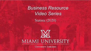 Business Resource Video Series: Statista (2020)