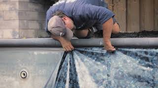 Mirage Pool & Spa Vinyl Liner Install - Latham Liner, Butterfly Effect