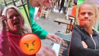 BEAUTICIAN IS FURIOUS WITH DUDE PLAYING PIANO!!!!