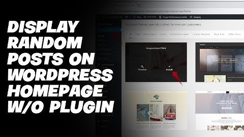 Display Random Posts on WordPress Homepage without Plugin | How to TIVI
