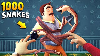 1000 SNAKES IN NEIGHBOR’S HOUSE MOD!!! | Hello Neighbor Gameplay (Mods)