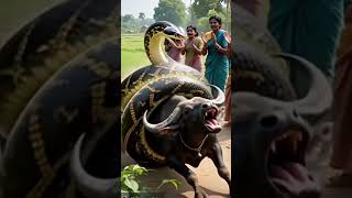 भैंस को कौन बचाएगा, 🐍🐍🦬#status#tranding #ai #tranding #viral #ai video #