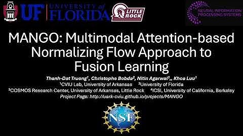 MANGO: Multimodal Attention-based Normalizing Flow Approach to Fusion Learning