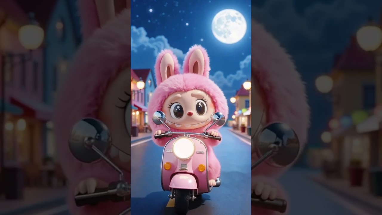 Why is the Labubu riding a scooter?