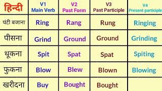 50 Irreegular Verbs in English | Verb Forms in English V1 V2 V3 V4 V5|Verb Forms in English V1 V2 V3 screenshot 1
