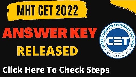 Mht Cet 2022 Answer Key Check Online