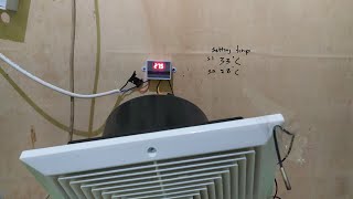 How to Set the Temperature Sensor for the Exhaust Fan SUCCESSFUL. ON auto 33 C off auto 28 C