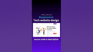 Responsive tech web design using html css and javascript #shorts #tech #techcompany #coding