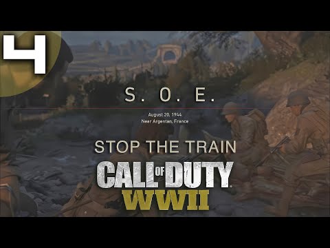 Call of Duty WW2 Walkthrough (Stopping the Train) Mission 4: S.O.E  UHD 4K 60Fps