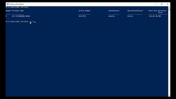PowerShell to list all disks and the partitions on the first disk