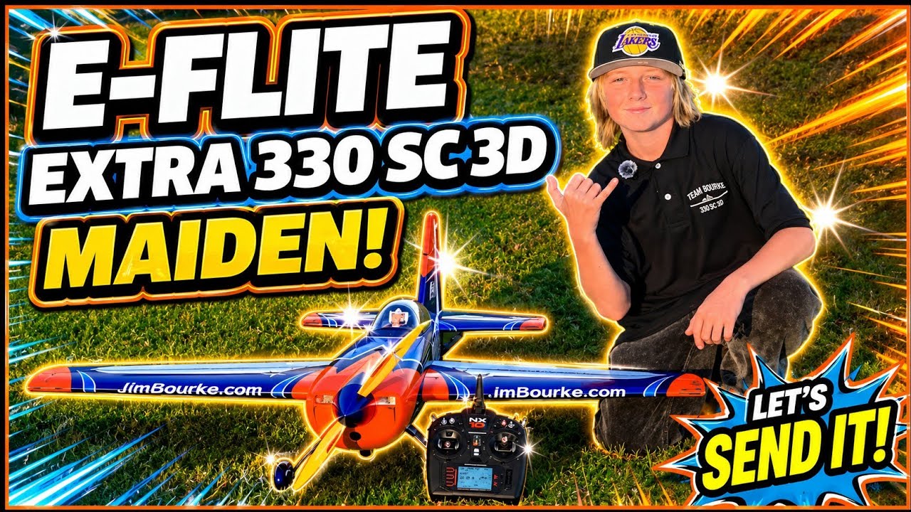 Zander's Maiden Flight with his New E-Flite Extra 330 SC 3D! Wow