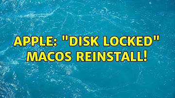 Apple: "Disk Locked" macOS reinstall! (2 Solutions!!)
