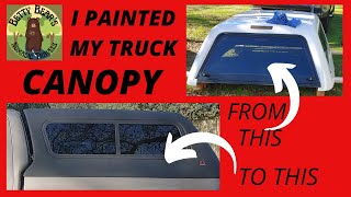 DIY, I PAINTED MY TRUCK CANOPY.