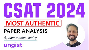 CSAT 2024 Solved Paper | UPSC CSAT 2024 Analysis | UPSC CSAT 2024 | By Ram Mohan Pandey | @UNGISTIAS