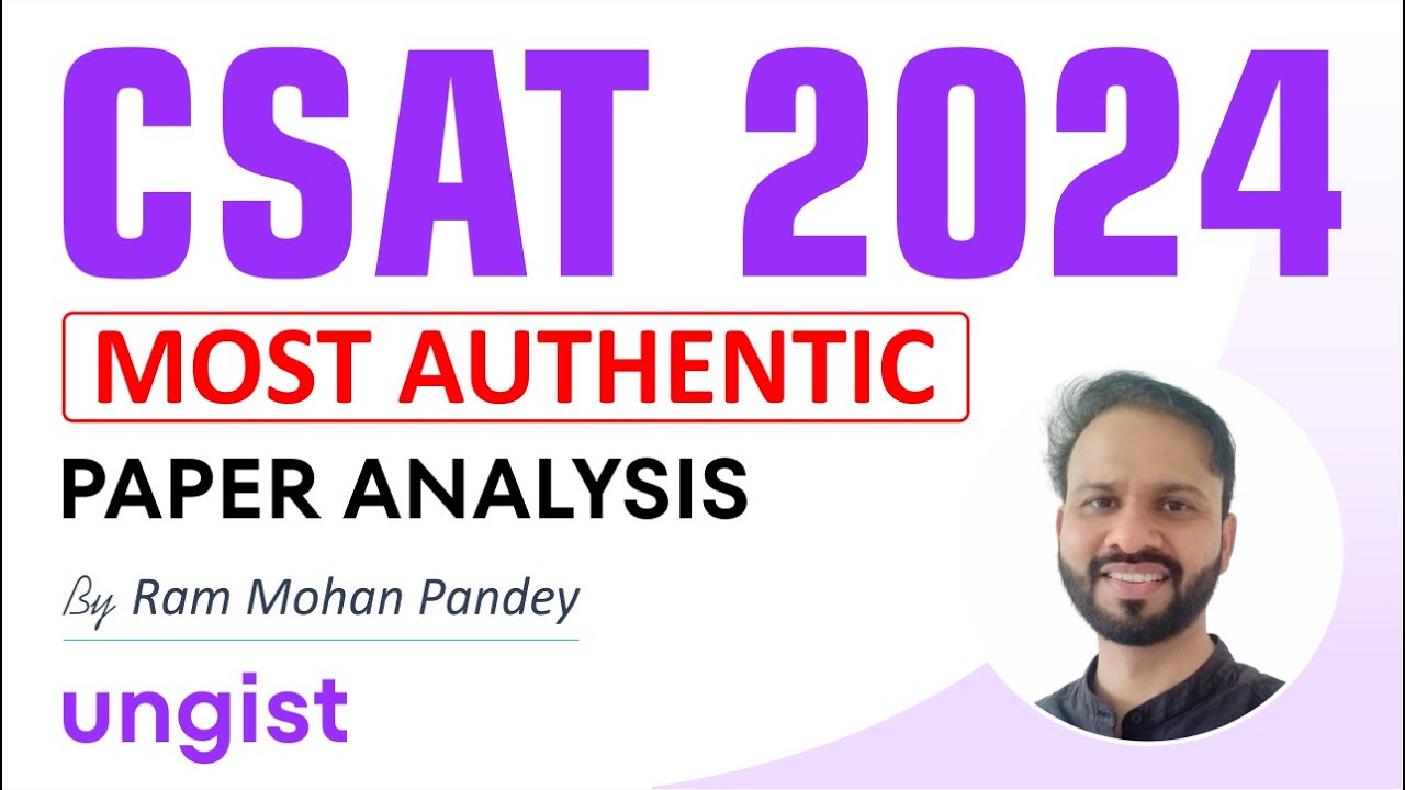 UPSC CSAT 2024 Solved Paper CSAT 2024 Paper Analysis CSAT Answer Key 2024 By Ram Mohan