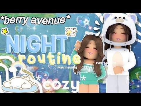 *BERRY AVENUE* 😴💤 OUR NIGHT ROUTINE IN BERRY AVENUE !! *Cozy* Roblox ...