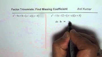 Find Missing Coefficients for Trinomial Factors