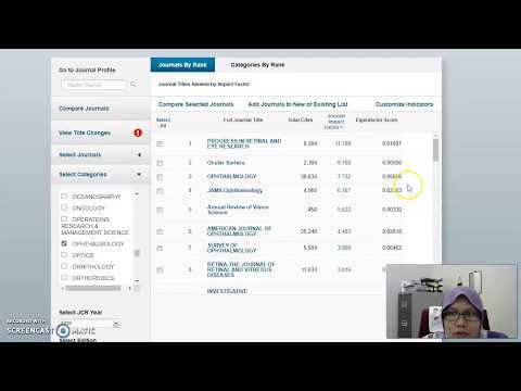 How to find journal quartile and impact factor using JCR.