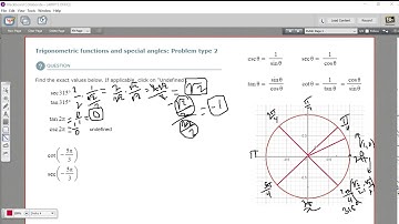 Trigonometric functions and special angles - problem type 2