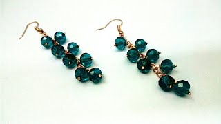 Crystal Earrings Making / Swarovski Earring Easy DIY Tutorial